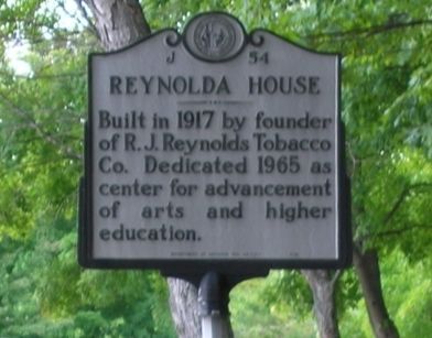 Reynolda House Marker. Click for full size. Reynolda House Marker image. Click for full size.