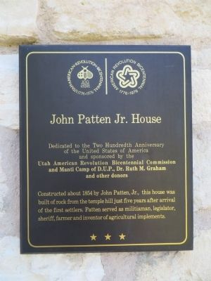 John Patten Jr. House Marker image. Click for full size.