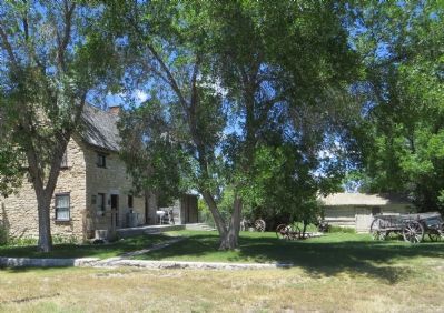 John Patten House and Pioneer Memorial Cabin image. Click for full size.