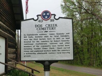 Doe Creek Cemetery Marker image. Click for full size.