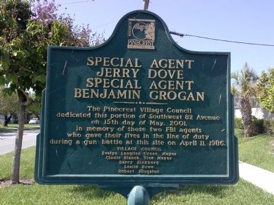 Special Agent Jerry Dove, Special Agent Benjamin Grogan Marker image. Click for full size.