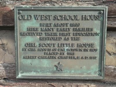 Old West School House Marker. Click for full size. Old West School House Marker image. Click for full size.