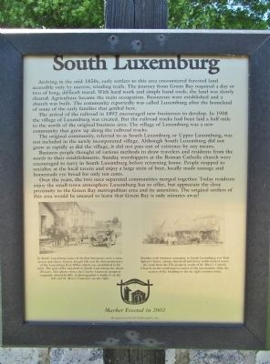 South Luxemburg Marker image. Click for full size.