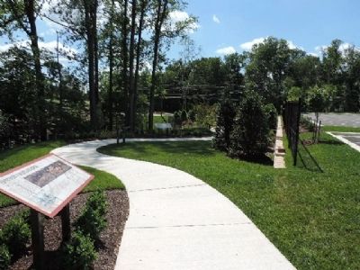 "Front Door to Maryland History" Marker at the east entrance to the Memorial Garden image. Click for full size.