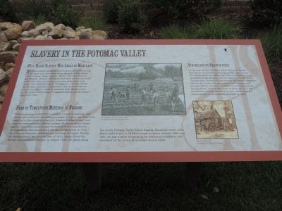 Slavery in the Potomac Valley Marker. Click for full size. Slavery in the Potomac Valley Marker image. Click for full size.