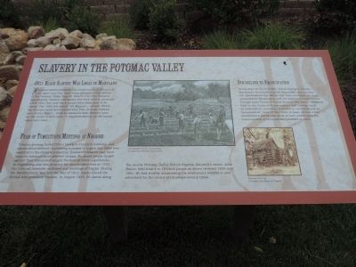 Slavery in the Potomac Valley Marker image. Click for full size.