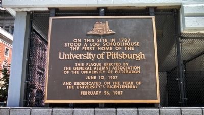 University of Pittsburgh Log Schoolhouse Marker image. Click for full size.
