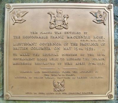 Government House Marker image. Click for full size.