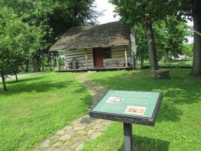 Goodrich-Landow Log Cabin and Marker image. Click for full size.