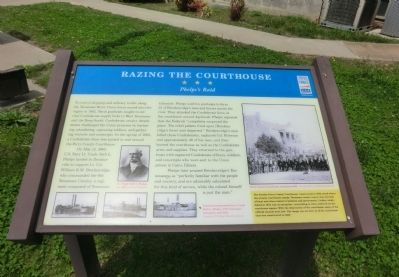 Razing the Courthouse Marker image. Click for full size.