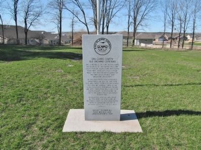 Eau Claire County Old Orchard Cemetery and Marker image. Click for full size.