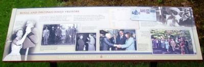 Royal and Distinguished Visitors Marker. Click for full size. Royal and Distinguished Visitors Marker image. Click for full size.