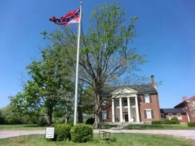 Historic Elm Springs-Confederate Flag flying image. Click for full size.