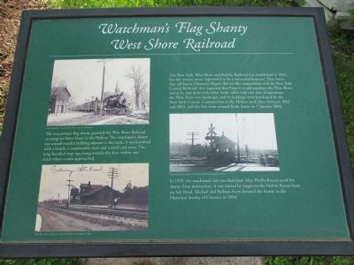 Watchman's Flag Shanty, West Shore Railroad Marker image. Click for full size.