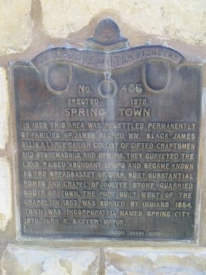 Spring Town Marker image. Click for full size.