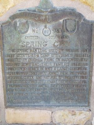 Spring City Marker. Click for full size. Spring City Marker image. Click for full size.