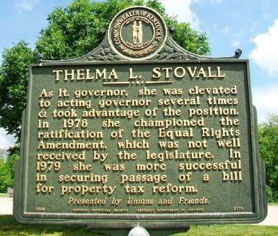 Thelma L. Stovall Marker (Side B) image. Click for full size.