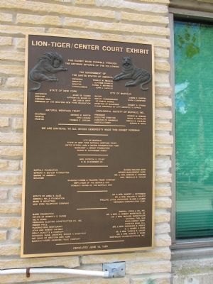 Buffalo Zoo Lion/Tiger Plaque image. Click for full size.