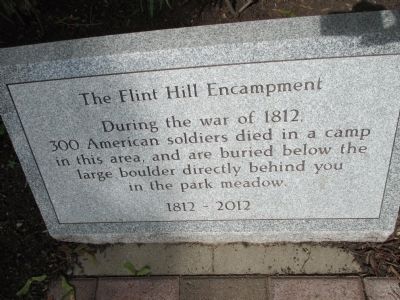 The Flint Hill Encampment Marker. Click for full size. The Flint Hill Encampment Marker image. Click for full size.