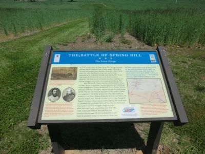 The Battle of Spring Hill Marker image. Click for full size.