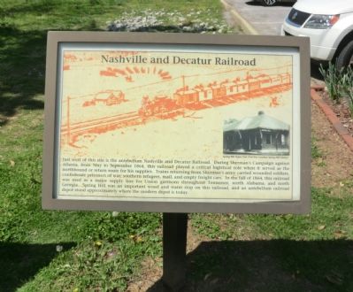 Nashvill and Decatur Railroad Marker image. Click for full size.