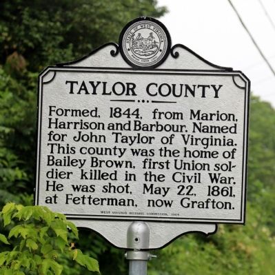 Taylor County Face of Marker image. Click for full size.