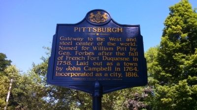 Pittsburgh Marker. Click for full size. Pittsburgh Marker image. Click for full size.
