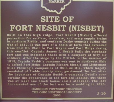 Fort Nesbit replacement Marker also missing image. Click for full size.