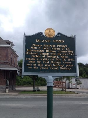 Island Pond Marker. Click for full size. Island Pond Marker image. Click for full size.