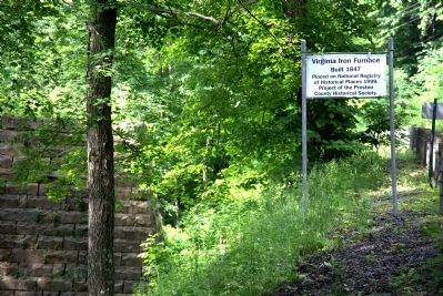Virginia Iron Furnace Sign, Roadside image. Click for full size.
