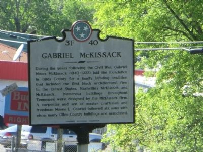Gabriel McKissack Marker. Click for full size. Gabriel McKissack Marker image. Click for full size.