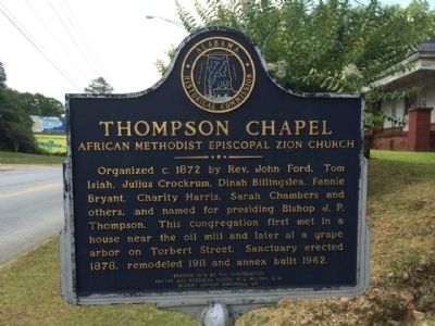 Thompson Chapel A.M.E. Church Marker image. Click for full size.