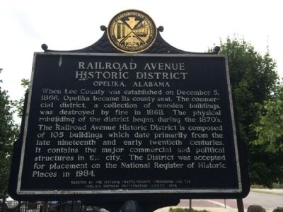 Railroad Avenue Historic District Marker (reverse) image. Click for full size.