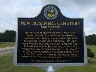 New Rosemere Cemetery Marker image. Click for full size.
