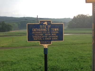 Site of Catharine's Town Marker. Click for full size. Site of Catharine's Town Marker image. Click for full size.