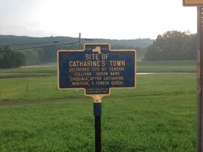 Site of Catharine's Town Marker image. Click for full size.