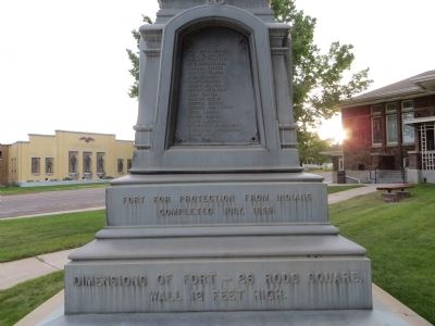 Pioneer Monument Marker <i>Right Plinth:</i> image. Click for full size.