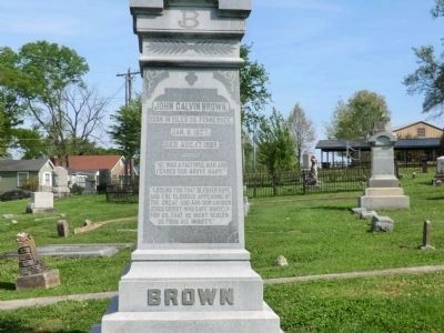 General John Calvin Brown-Close up of the front of the monument image. Click for full size.