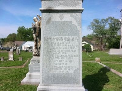 General John Calvin Brown-Close up of the side of the monument image. Click for full size.