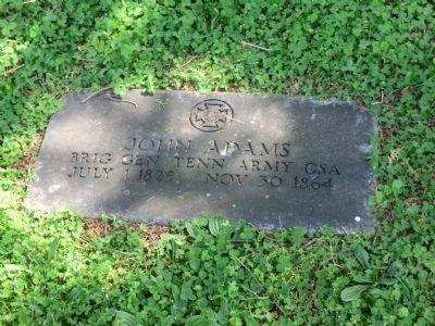 General John Adams, CSA-flat granite marker image. Click for full size.