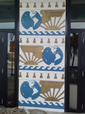 Mosaic on front exterior of Miami City Hall. Click for full size. Mosaic on front exterior of Miami City Hall image. Click for full size.
