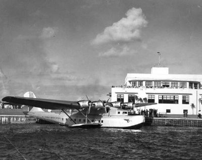 Pan American airplane at Dinner Key. Click for full size. Pan American airplane at Dinner Key image. Click for full size.