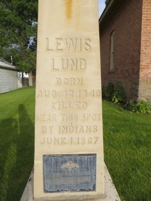Lewis Lund Marker. Click for full size. Lewis Lund Marker image. Click for full size.