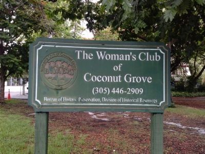 Woman's Club of Coconut Grove sign image. Click for full size.