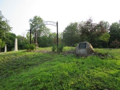 Pioneer Cemetery Arch and Marker image. Click for full size.