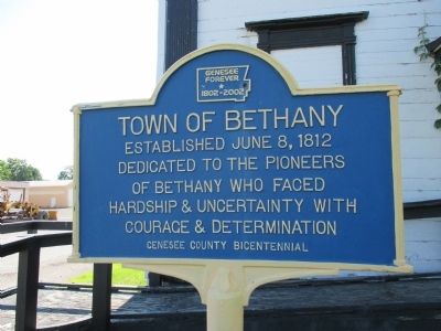 Town of Bethany Pioneers Dedication image. Click for full size.
