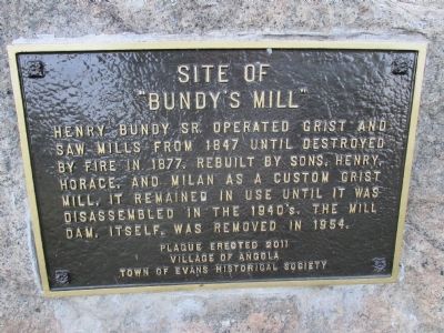 Site of "Bundy's Mill" Marker. Click for full size. Site of "Bundy's Mill" Marker image. Click for full size.