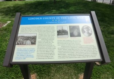 Lincoln County in the Civil War Marker image. Click for full size.
