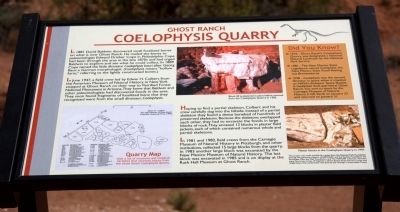 Coelophysis Quarry Marker. Click for full size. Coelophysis Quarry Marker image. Click for full size.