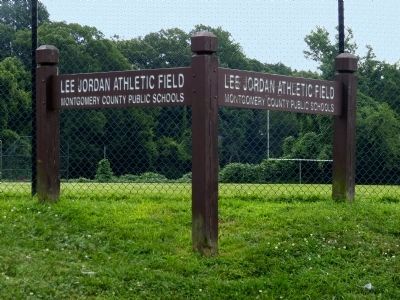 Lee Jordan Athletic Field Sign image. Click for full size.